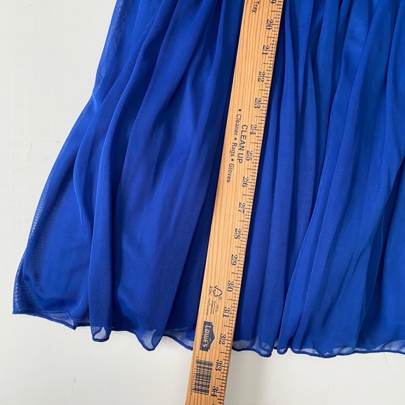 B.Darlin Halter mini Promo Dresses Royal Blue juniors size  7/8 Stone waistline - Picture 5 of 15